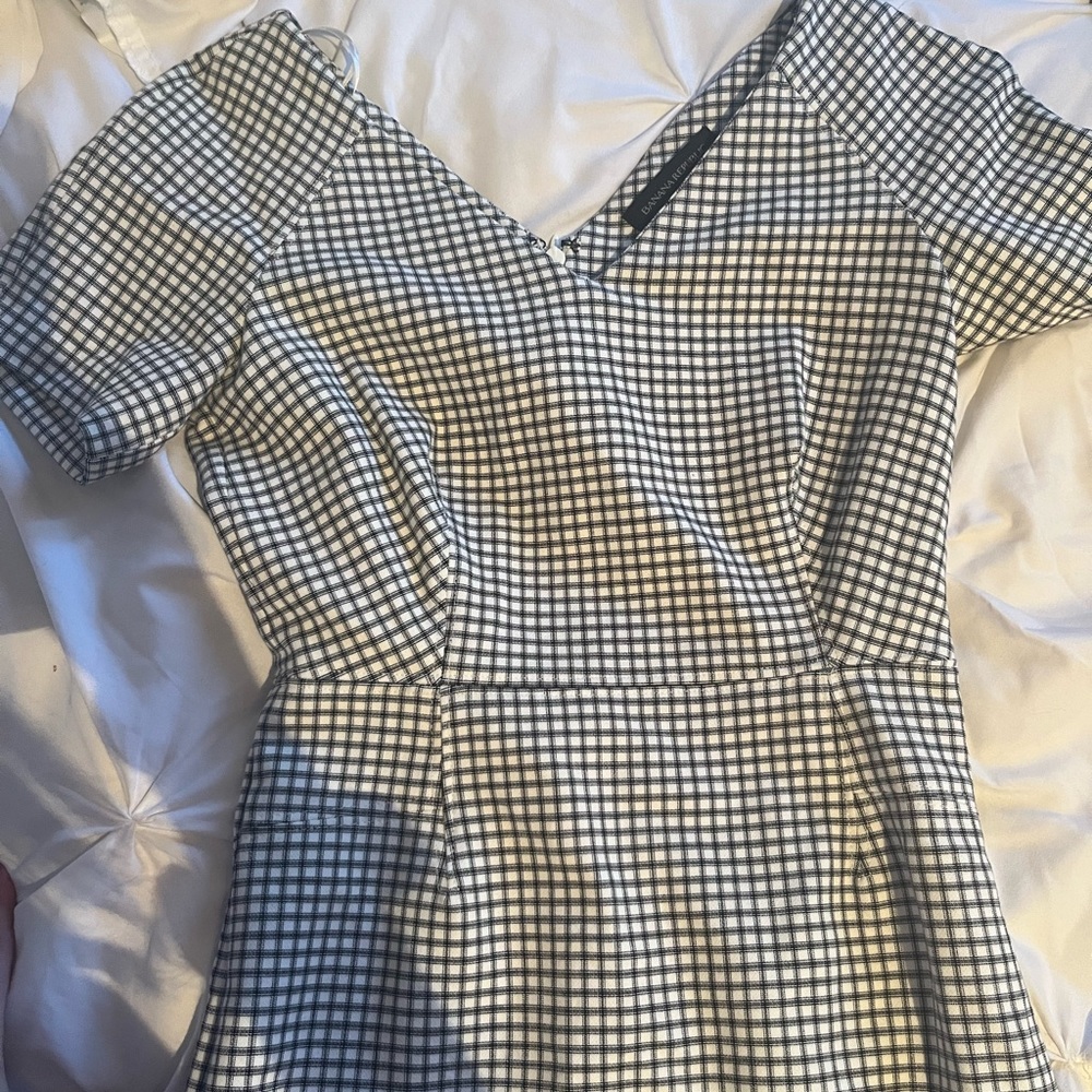 Houndstooth print dress